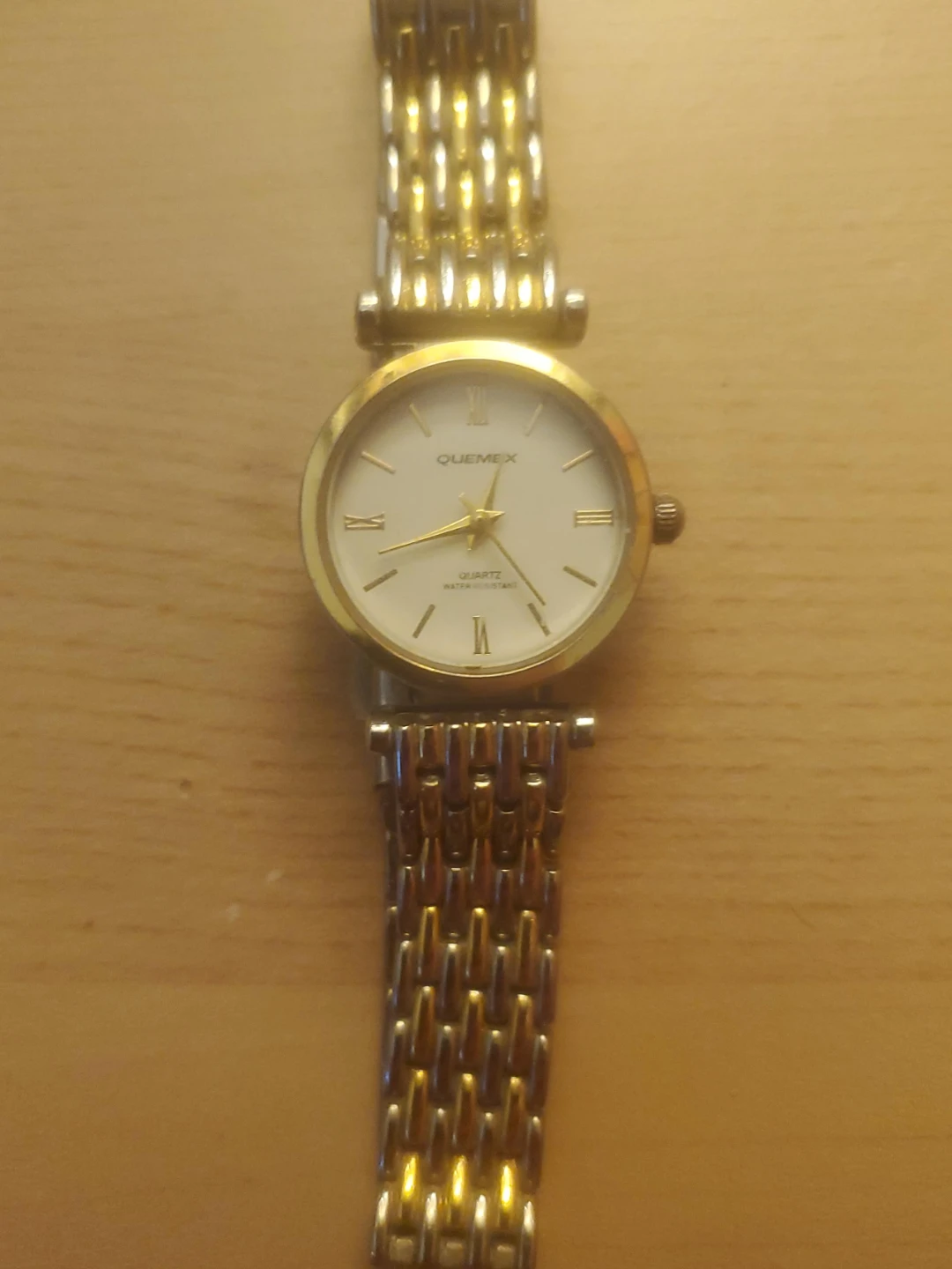 QUEMEX Quartz Water Resistant Two-Tone Watch
