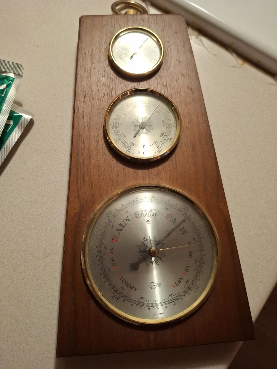 Barigo 3-in-1 Barometer, Thermometer, and Hygrometer Set