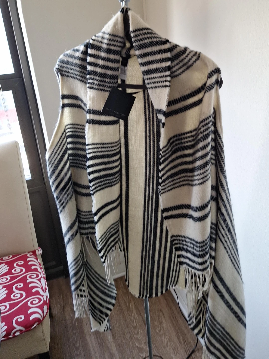 Marc New York Open Front Striped Cardigan/Wrap