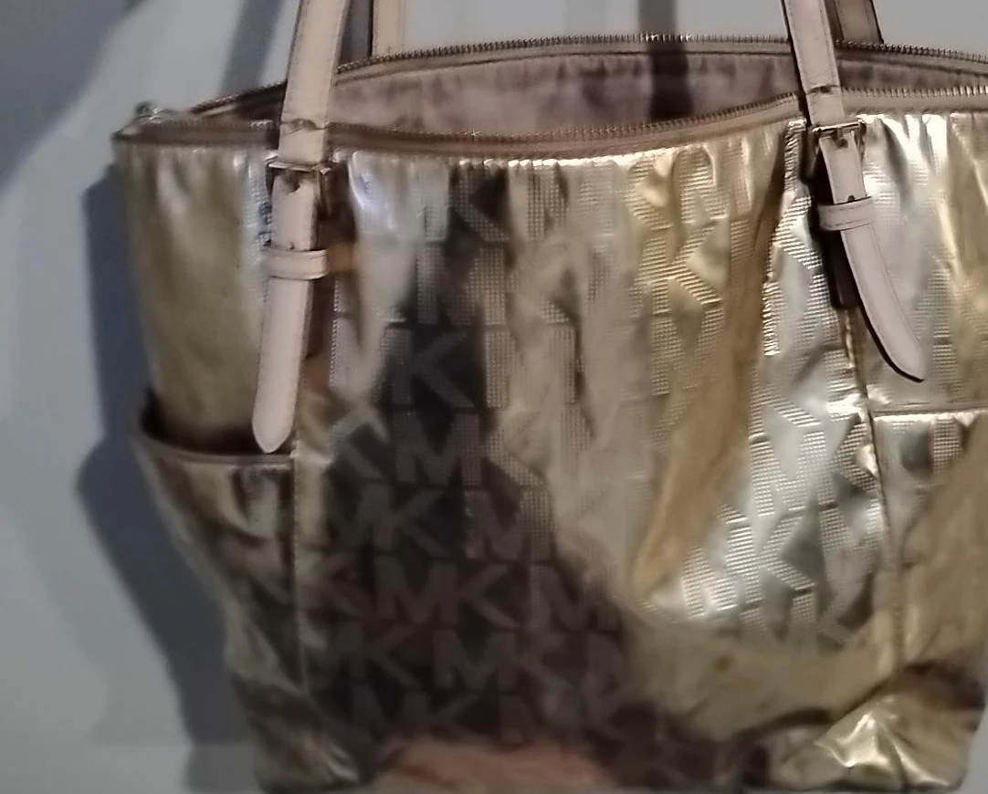 Michael Kors Gold Monogram Tote Bag