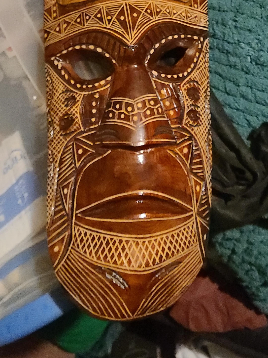 Wooden Tribal Mask Wall Decor