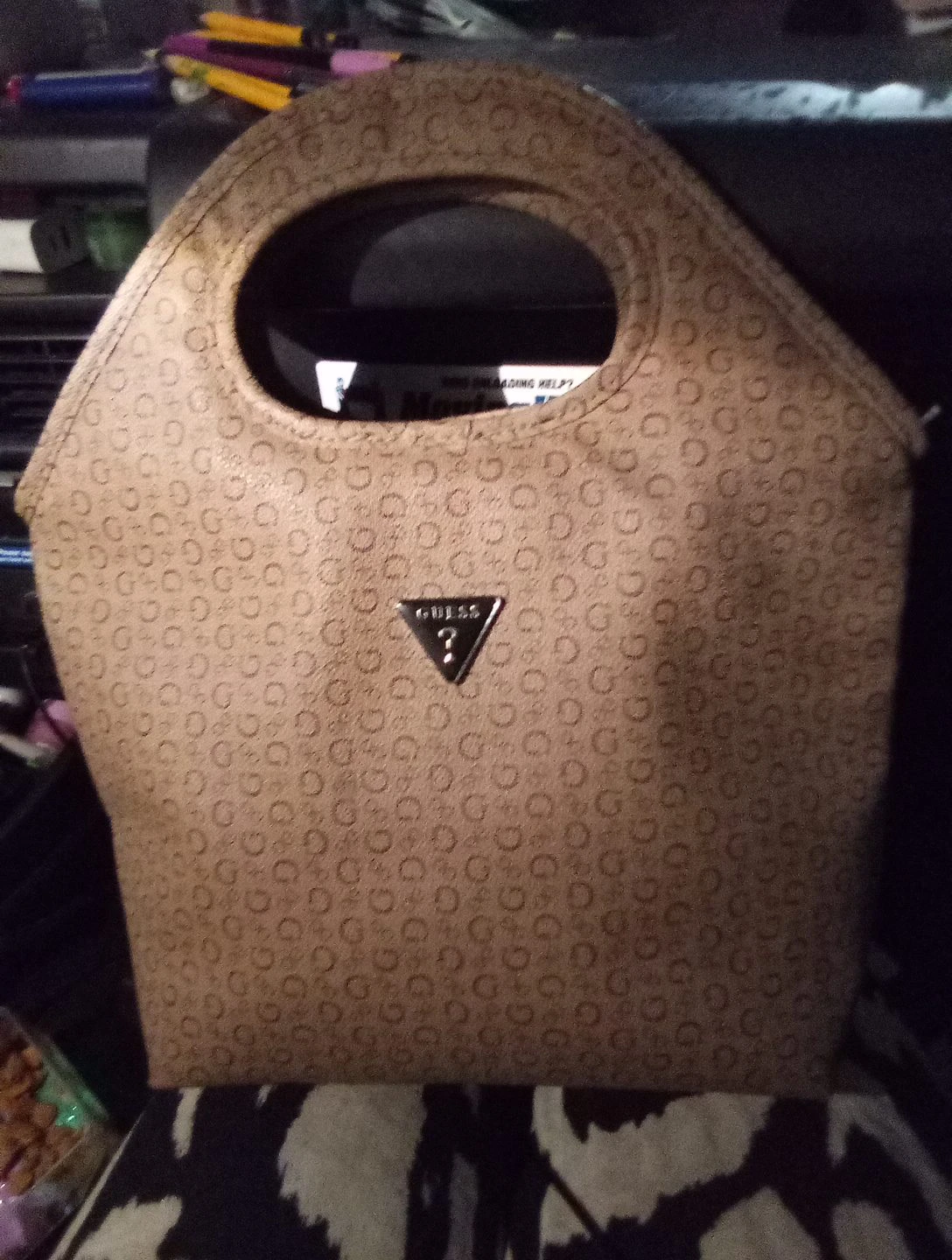GUESS Logo Print Tote Bag