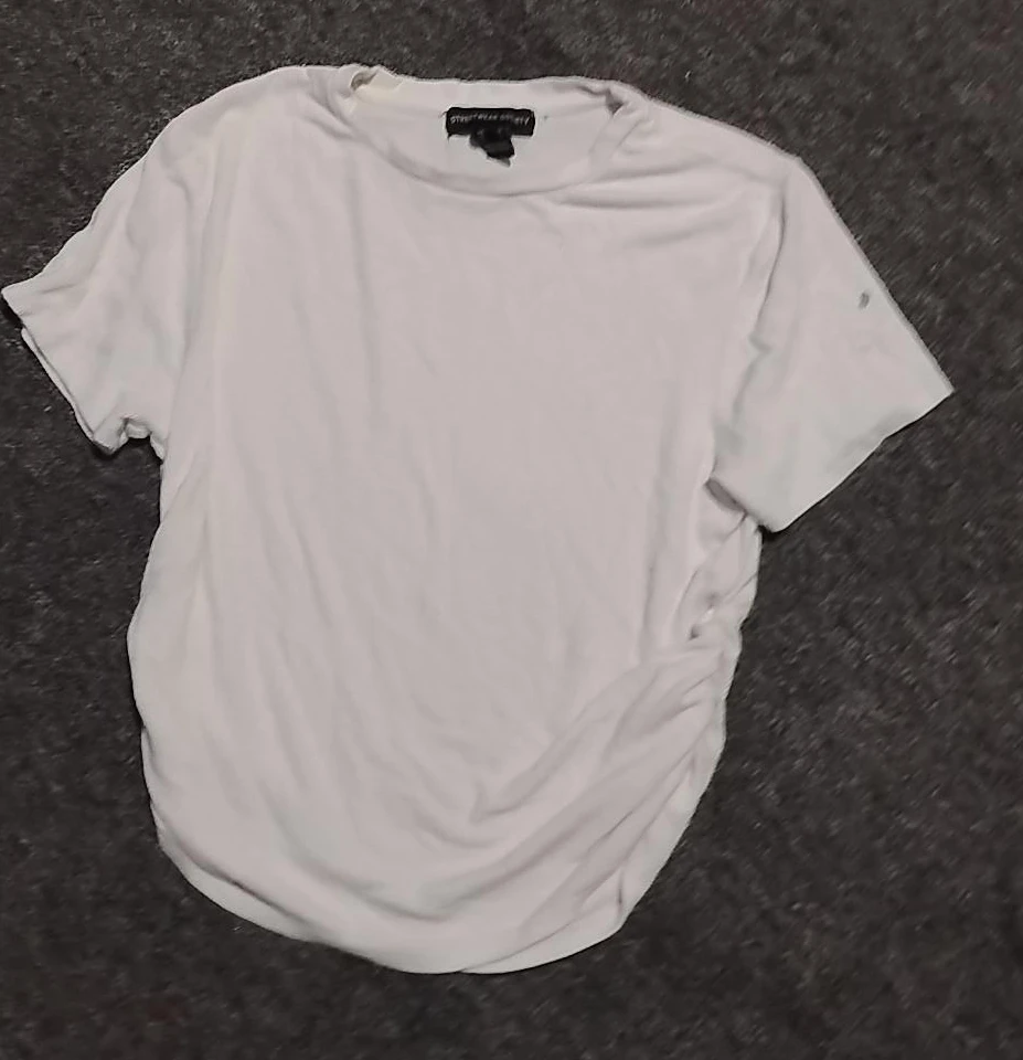 Streetwear Society White Ruched T-Shirt