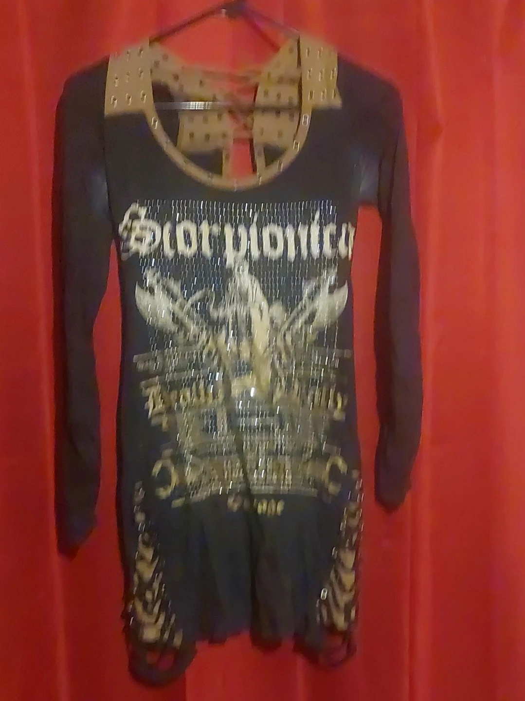 Scorpionica long sleeve shirt with embellishments