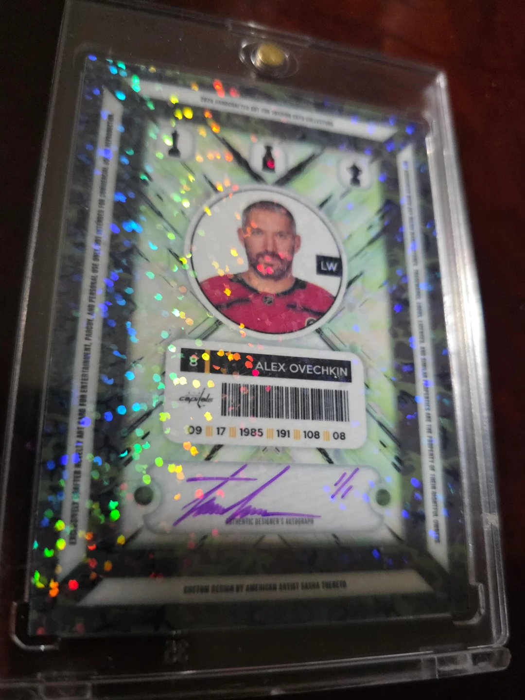 Alex Ovechkin Authentic Designer's Autograph Hockey Card
