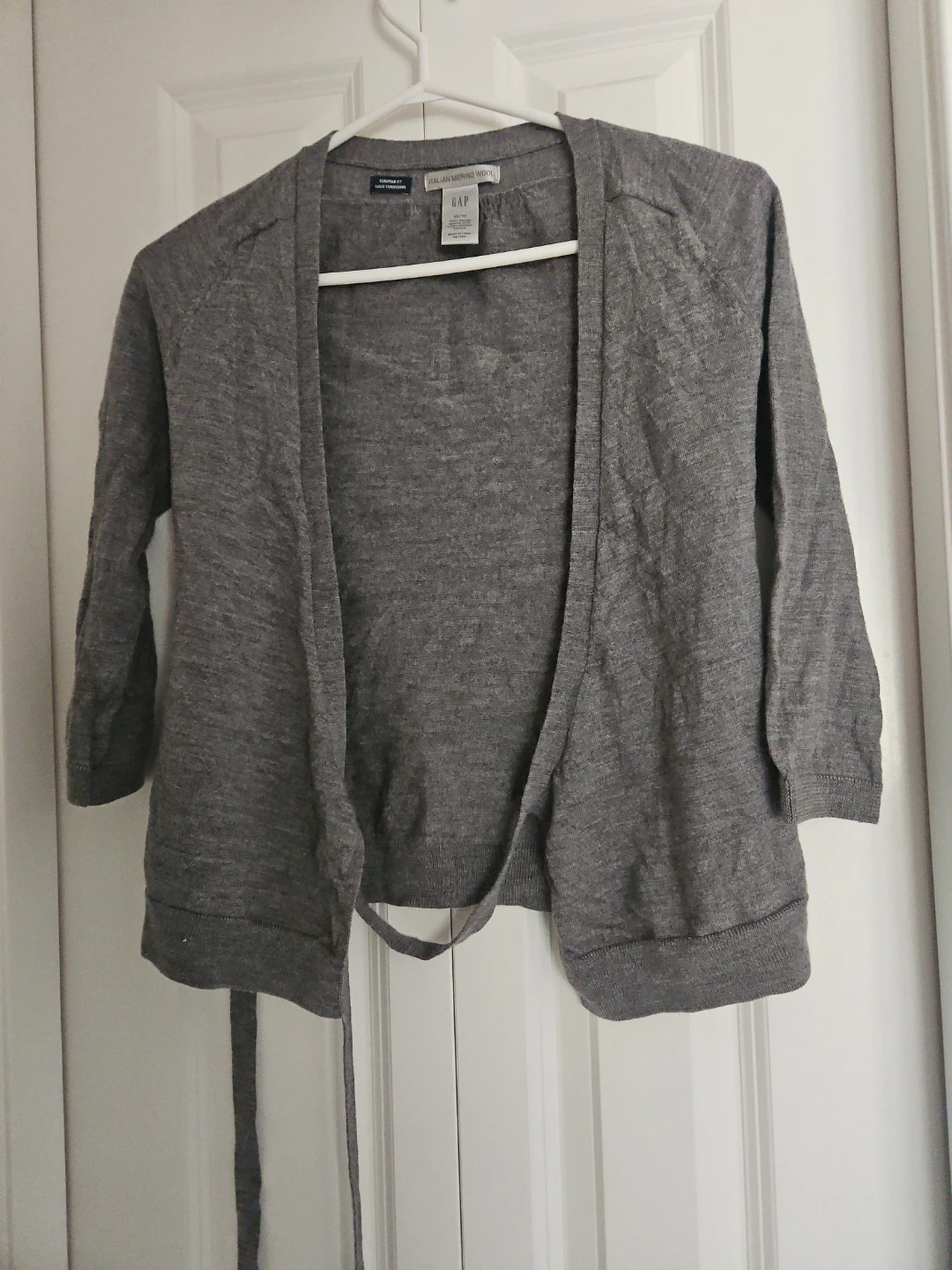 GAP Grey Italian Merino Wool Cardigan