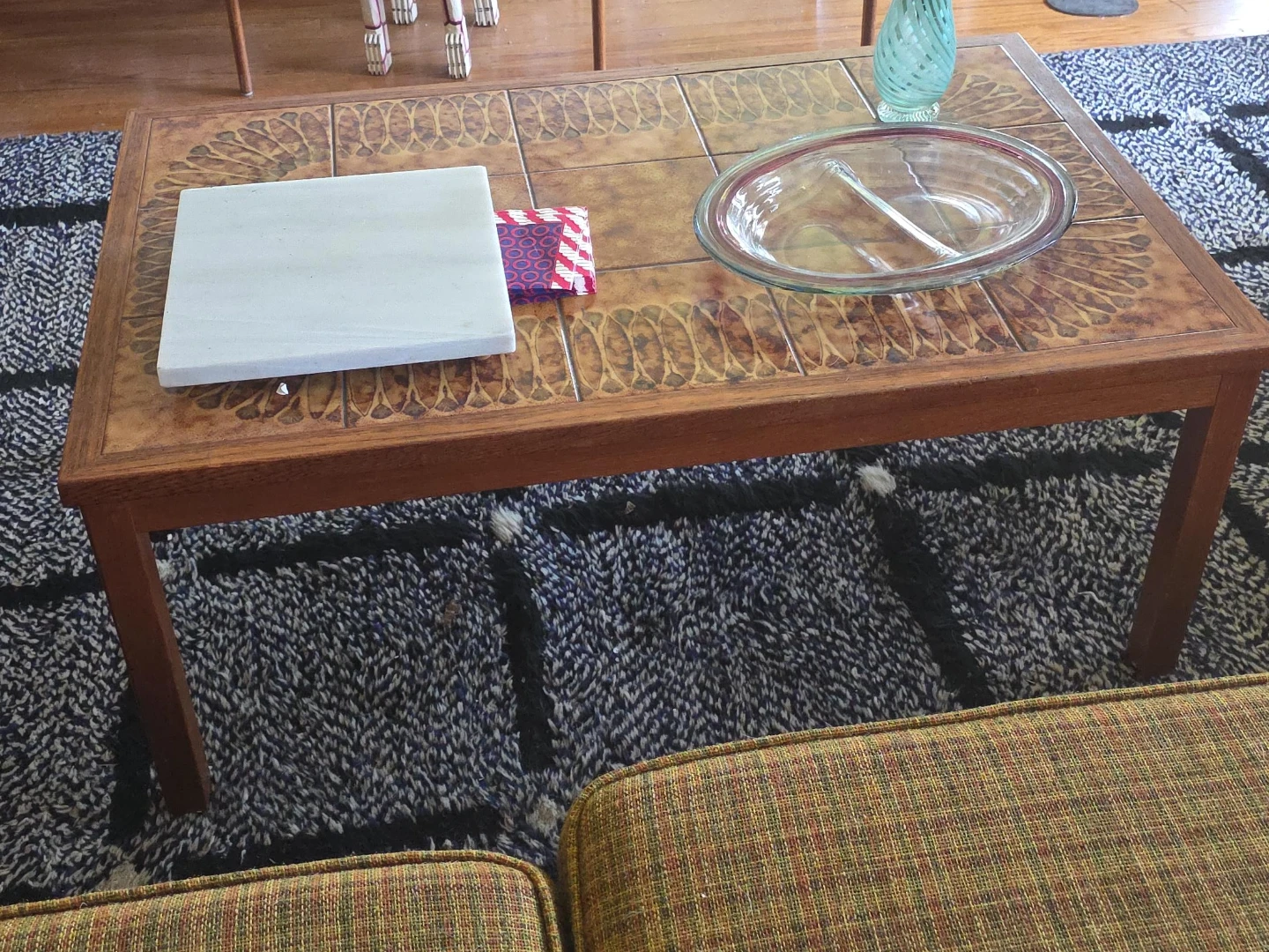 Mid Century Modern Tile Top Coffee Table