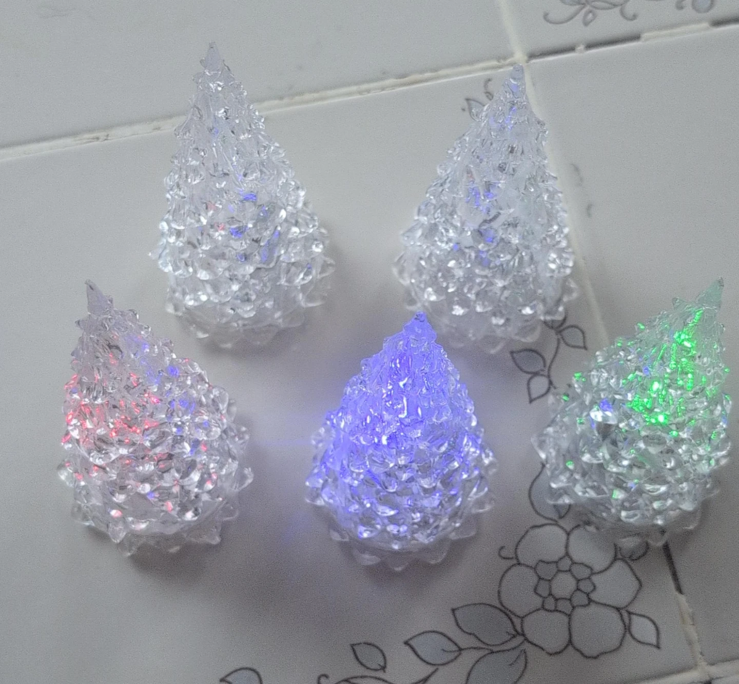 Set of 5 Mini LED Christmas Tree Lights