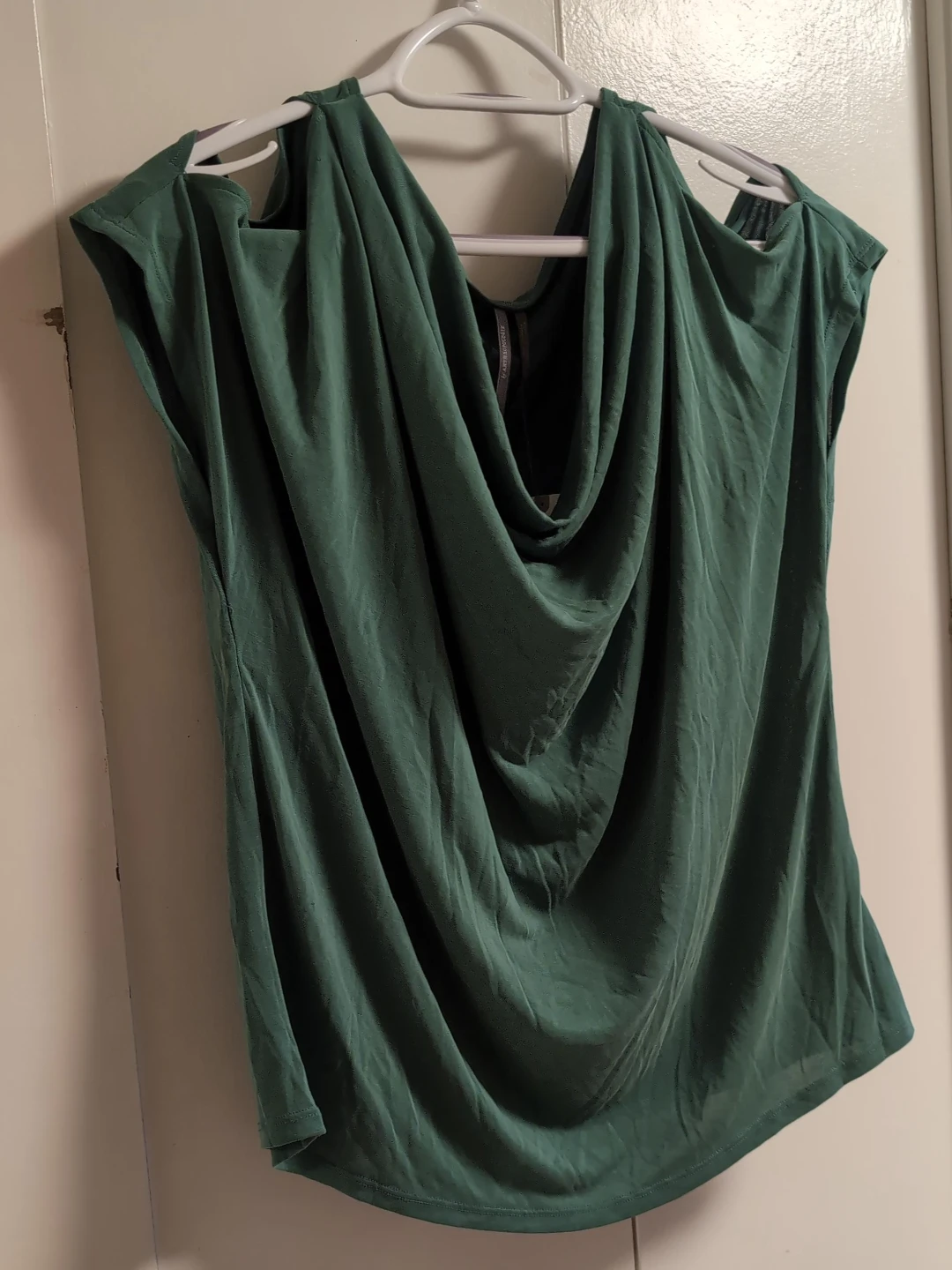 Anthropolgie Green Drape Neck Blouse