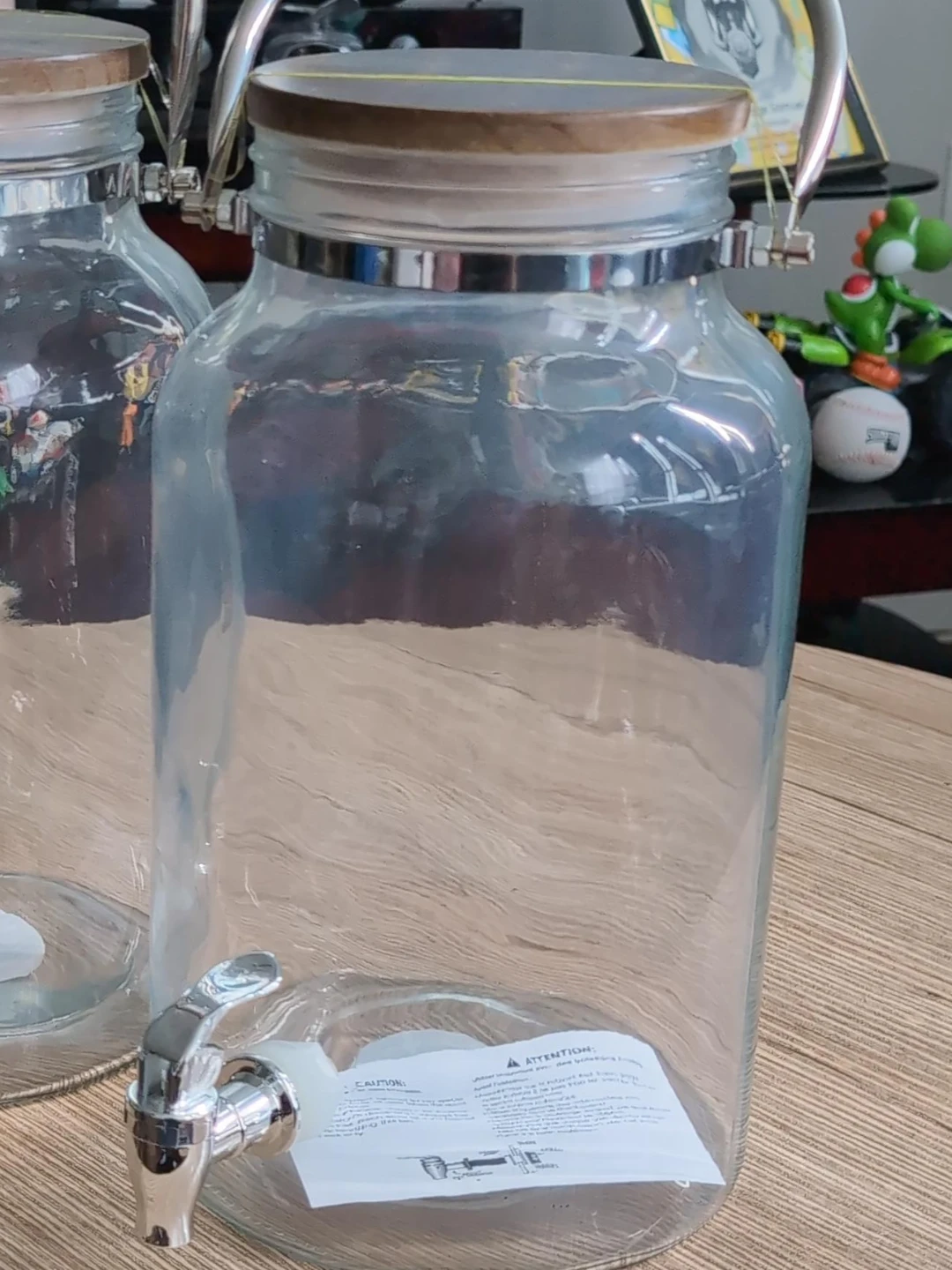 Glass Beverage Dispenser with Spigot