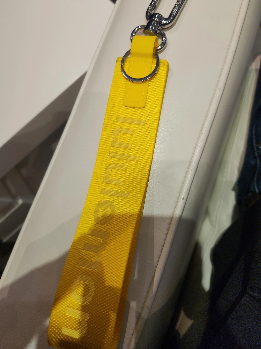 Lululemon Yellow Neverlost Keychain