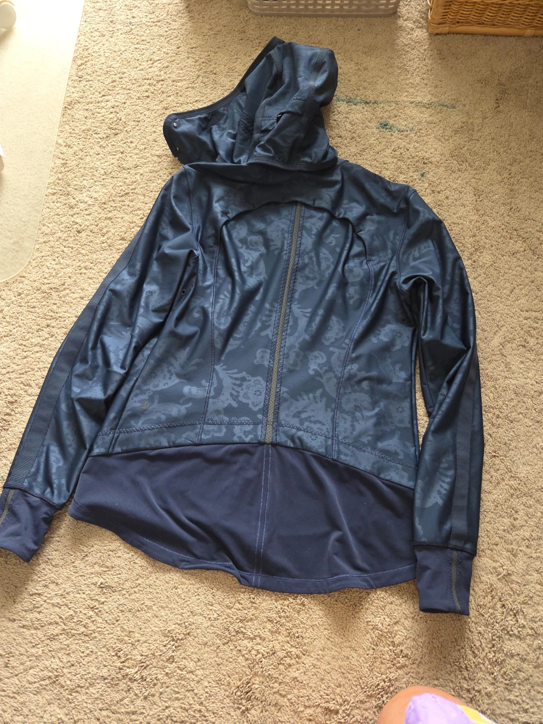 Women's Navy Blue Athletic Jacket with Hood