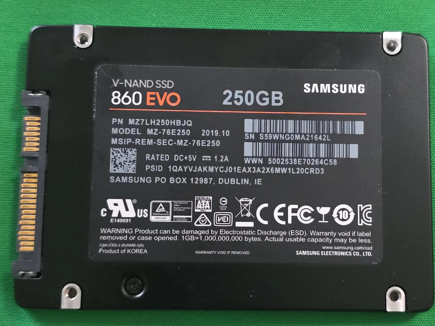 Samsung 860 EVO 250GB SSD
