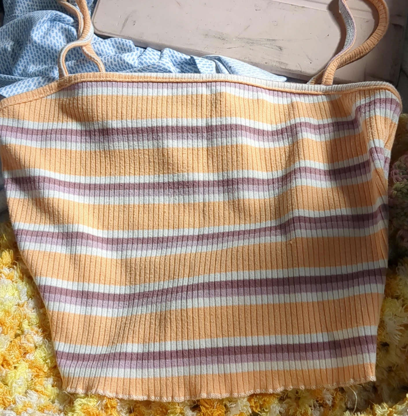 Hollister Baby Tee & Ardene Striped Tank Top - Size M