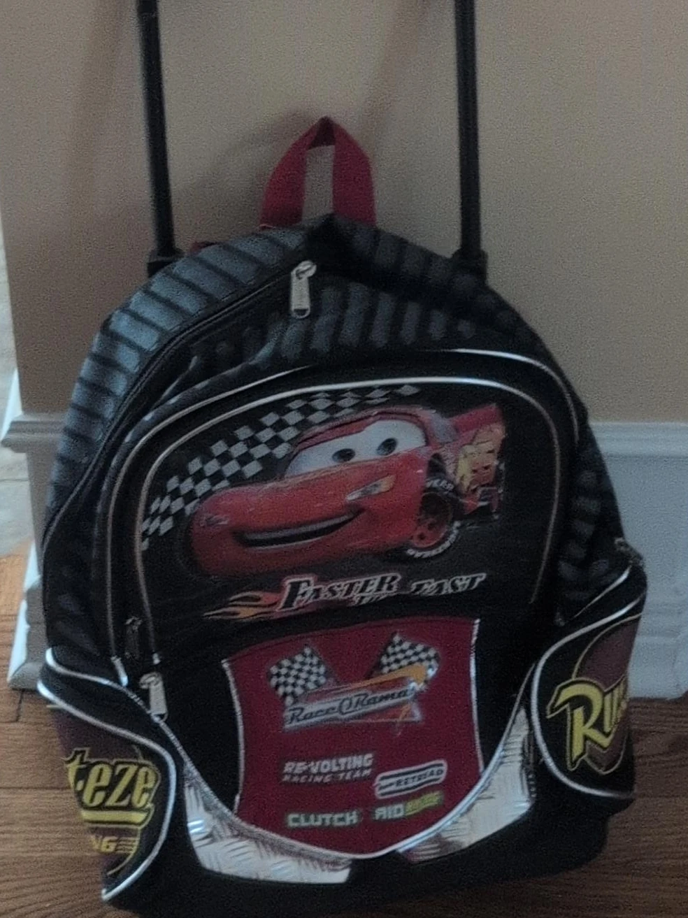 Disney Pixar Cars Lightning McQueen Rolling Backpack