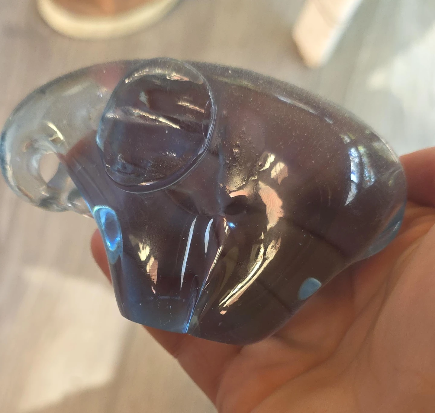 Glass Elephant Figurine