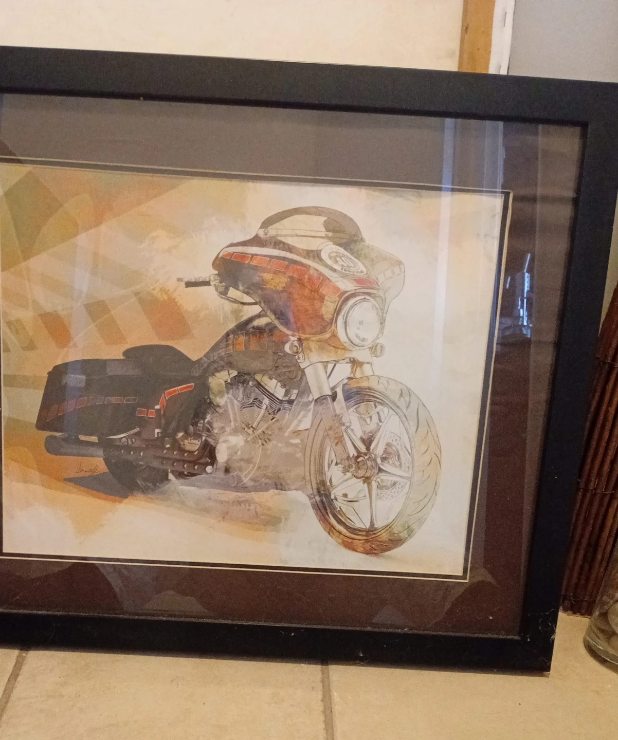 Framed Motorcycle Art Print