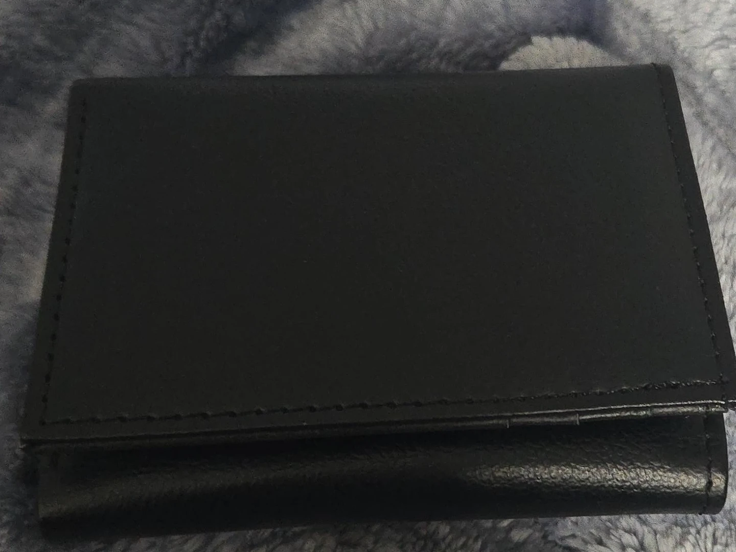 Black Bifold Wallet with ID Window