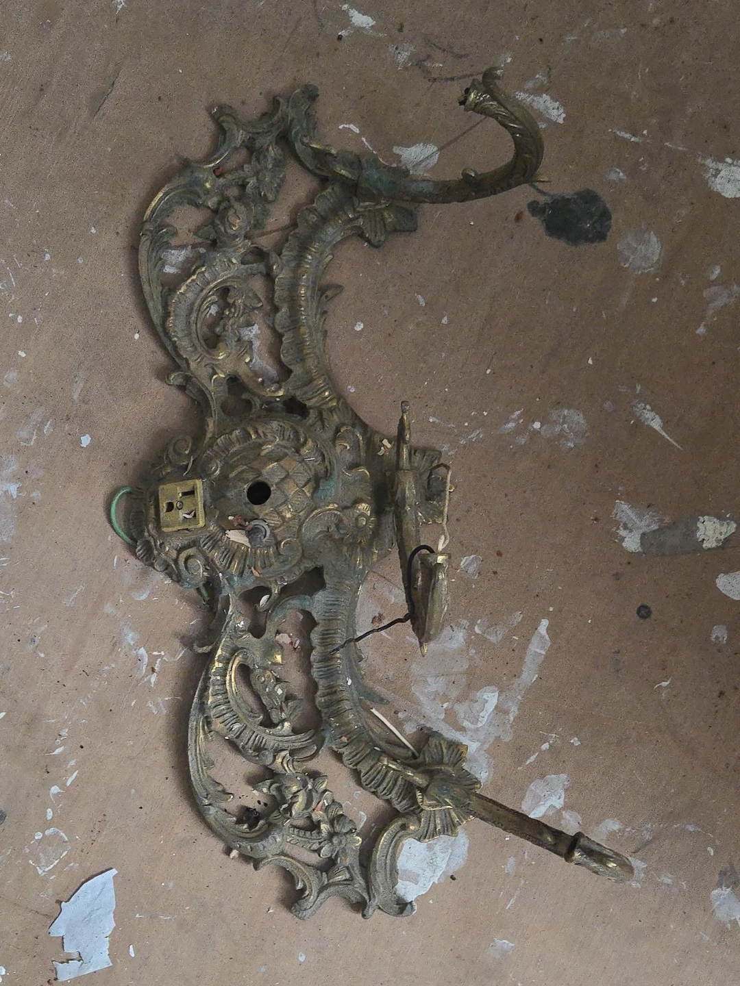 Antique Ornate Metal Wall Sconce