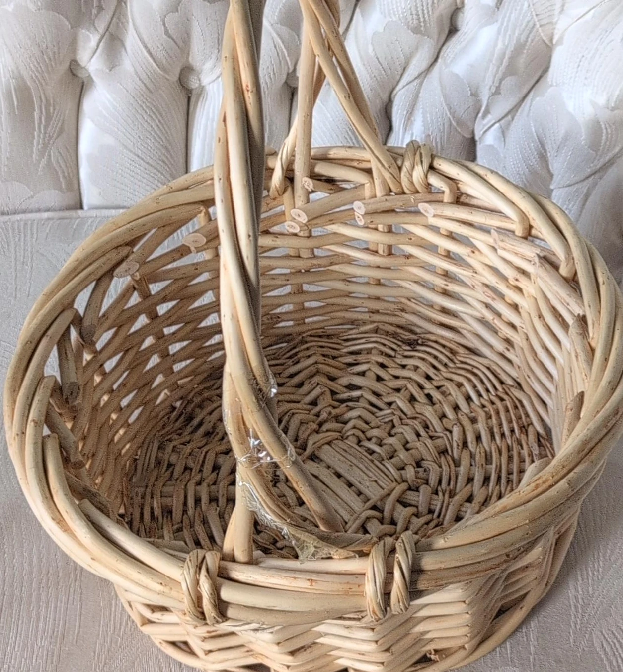 Natural Wicker Basket with Handle