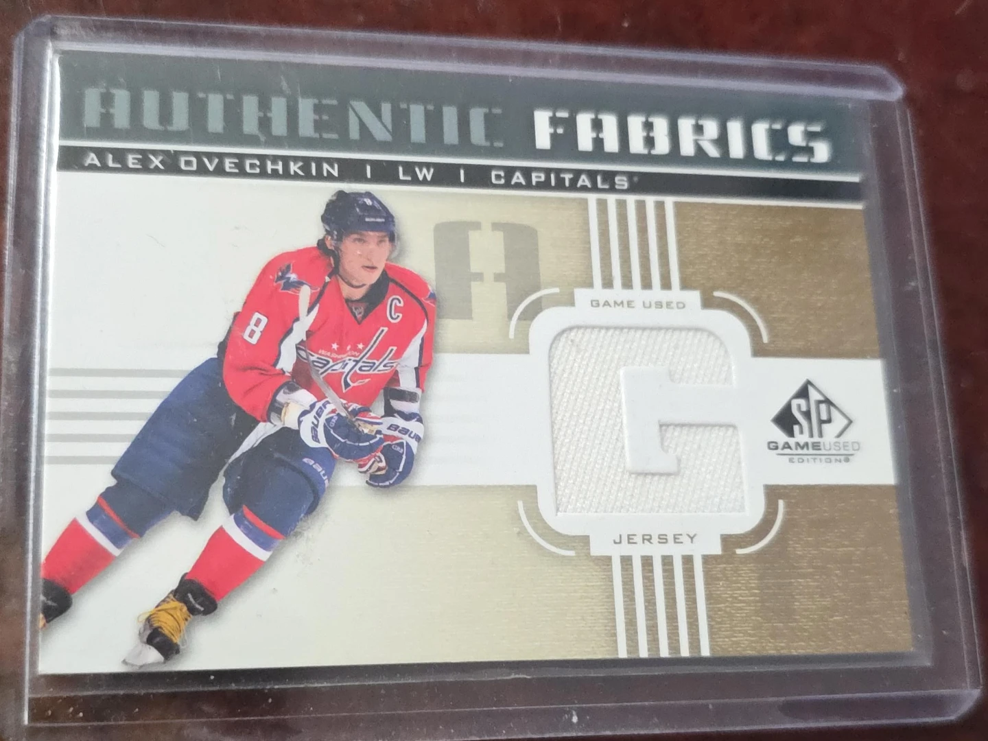 Alex Ovechkin Game Used Jersey Card