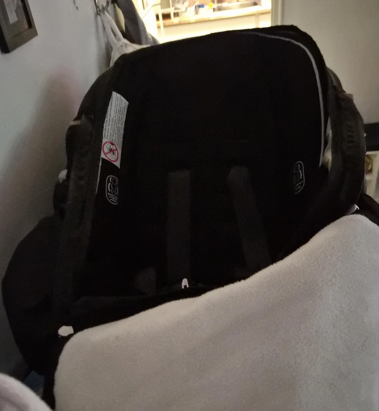 Black Infant Car Seat with cover