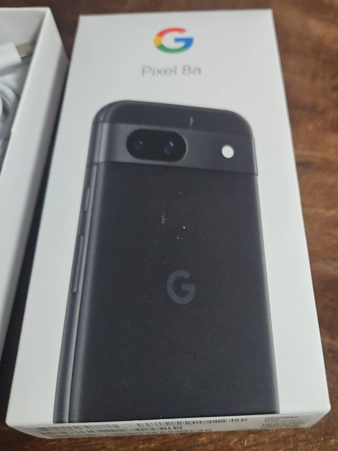 Google Pixel 8a Smartphone with Charger and Box