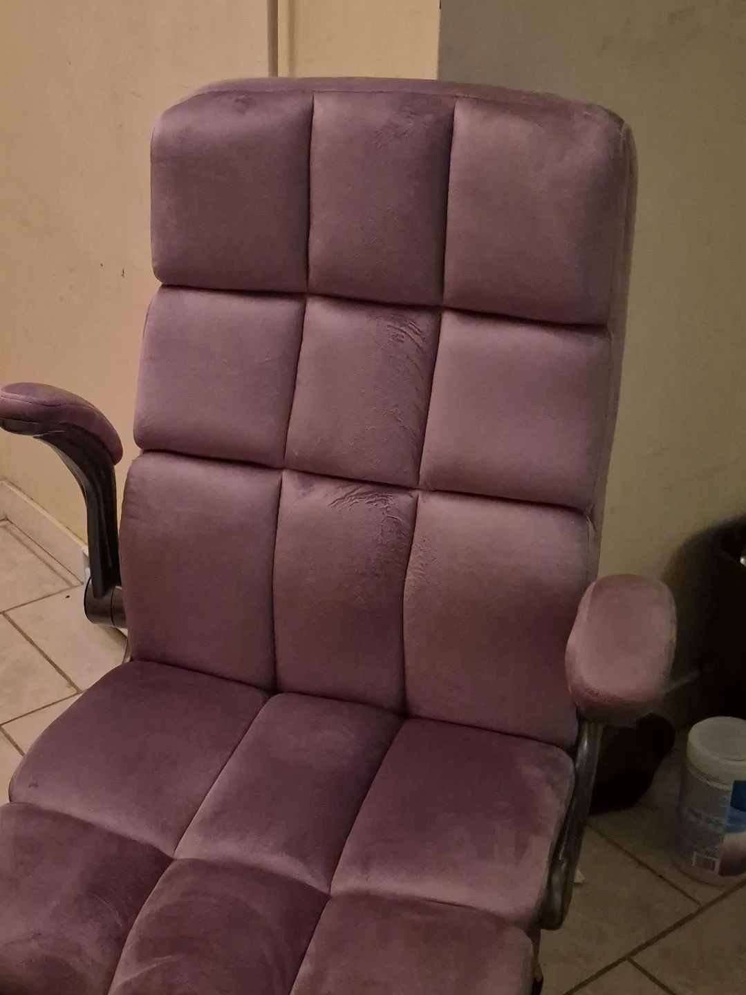 Purple Velvet Office Chair 350lb capacity