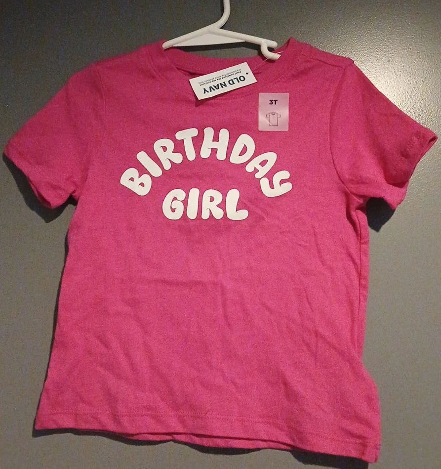Old Navy "Birthday Girl" T-Shirt Size 3T