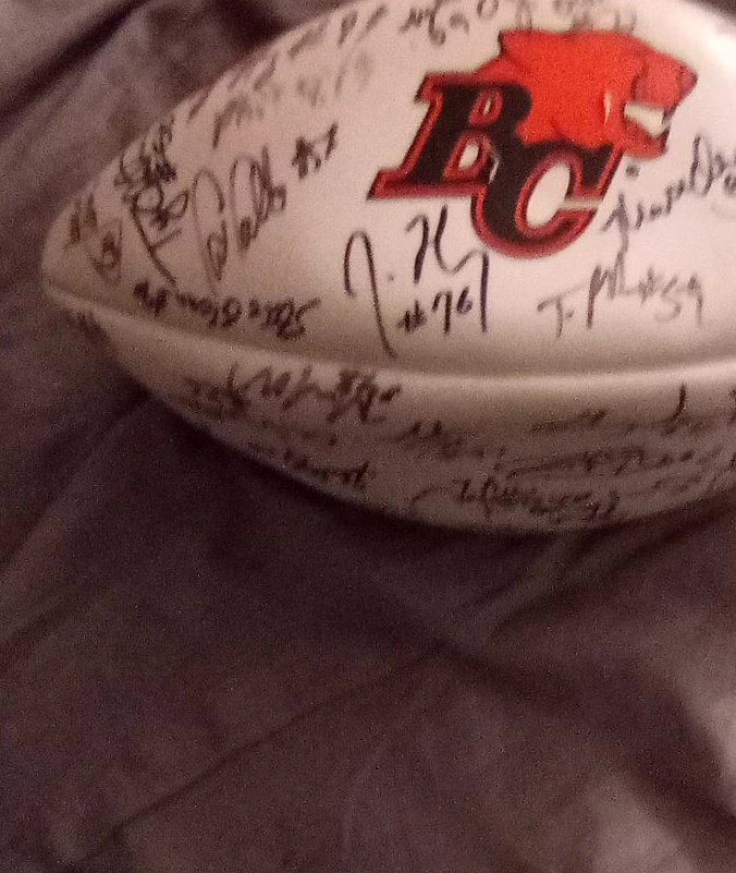 BC Lions Signed Football