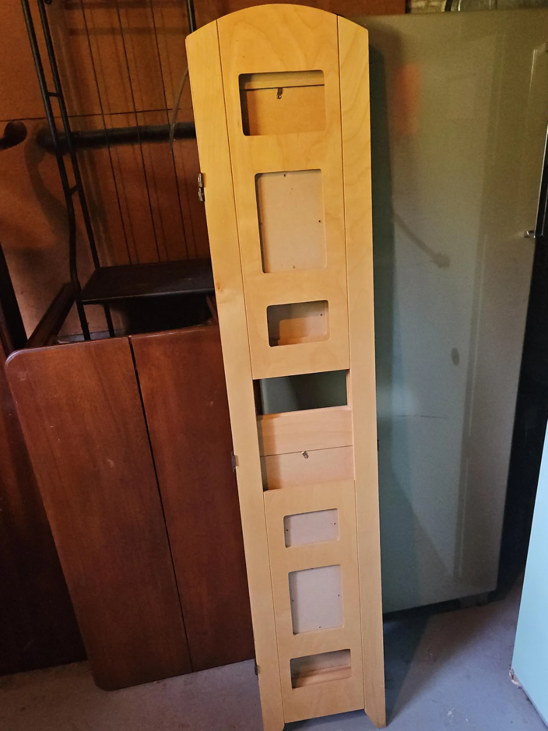 Wooden Freestanding Photo Display Shelf