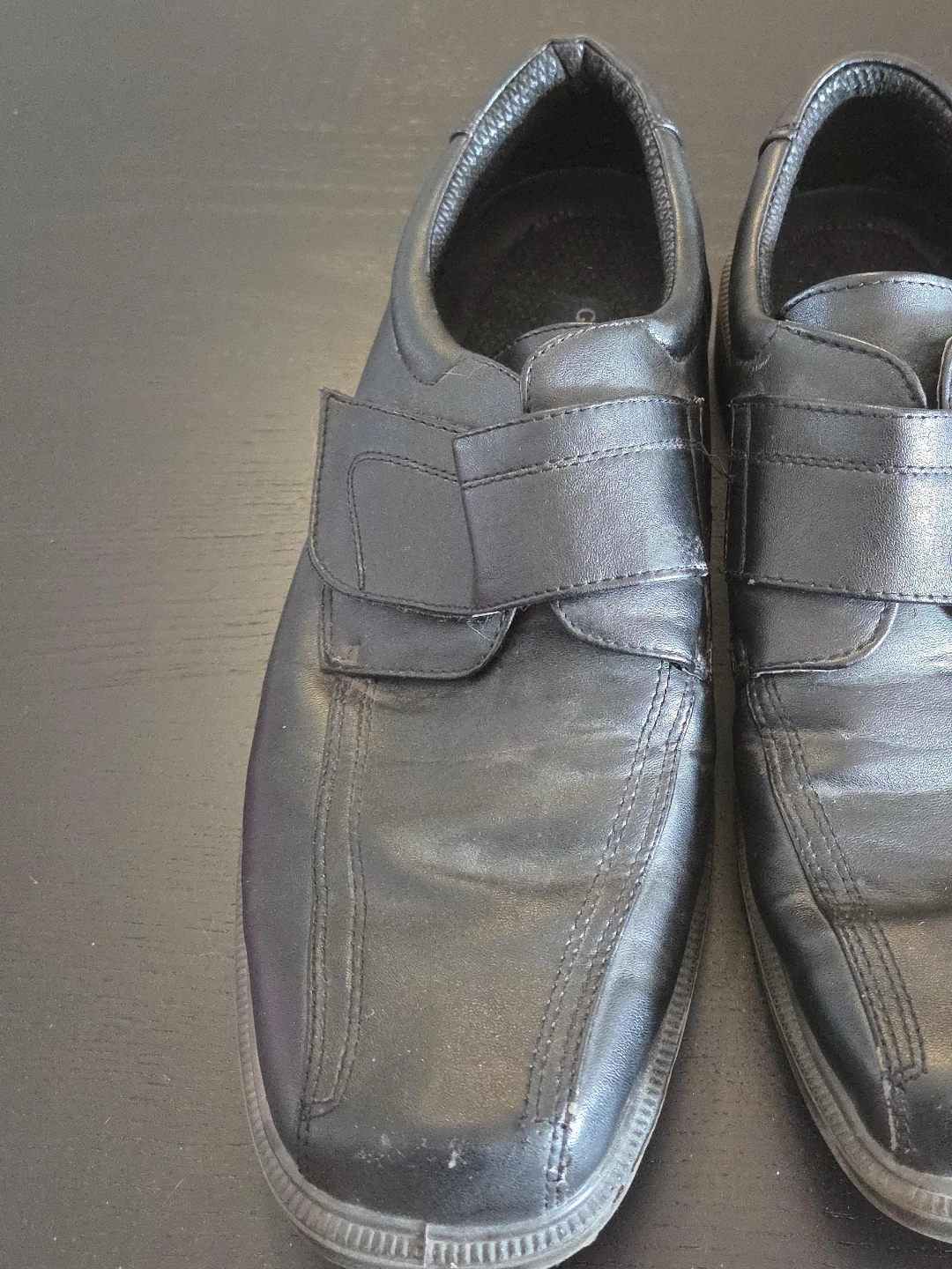 George Black Velcro Strap Shoes - Size 12