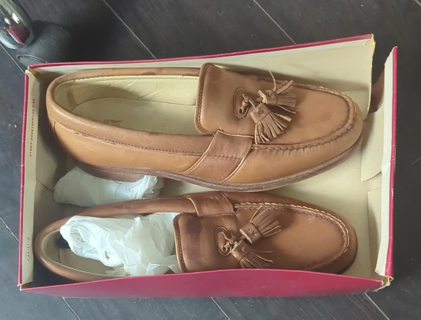 Bally Brown Leather Tassel Loafers - Never Worn