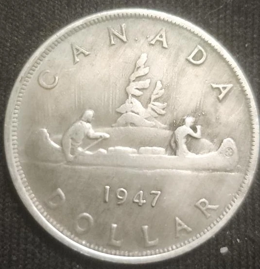 1947 Canada Silver Dollar Coin