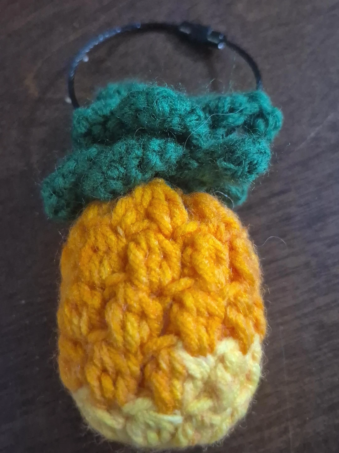 Crocheted Pineapple Keychain