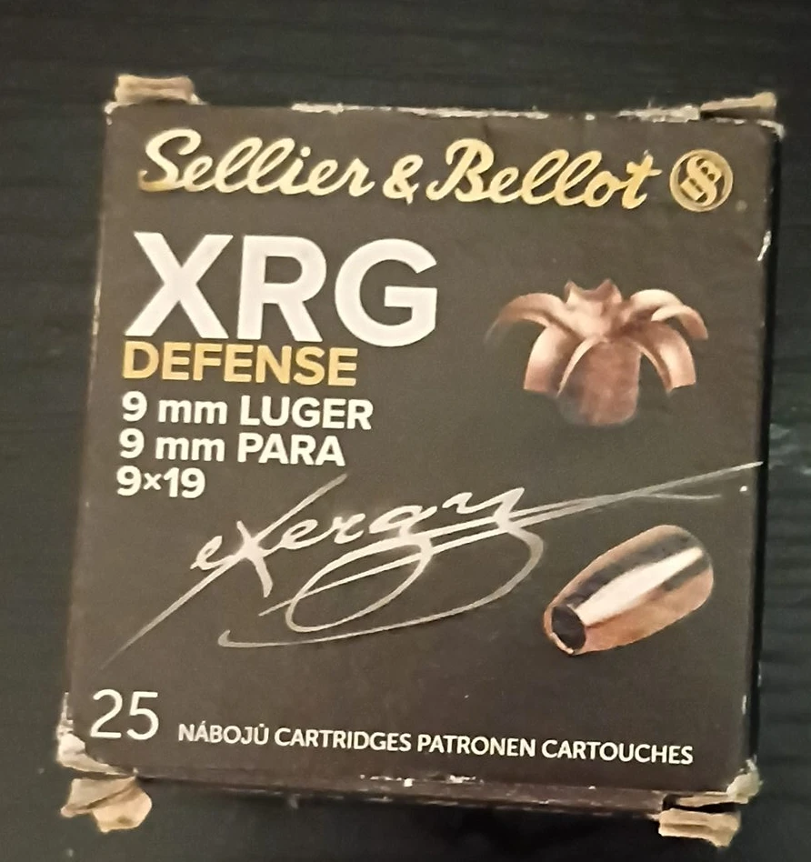 Sellier & Bellot XRG Defense 9mm Luger Cartridges (25 ct)