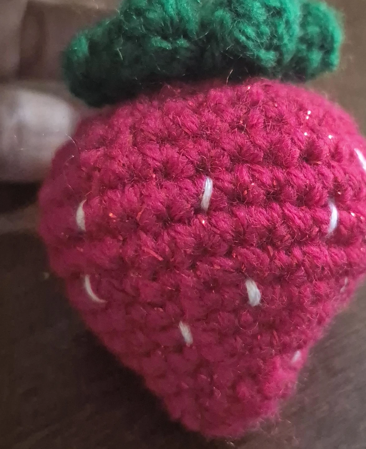 Handmade Crochet Strawberry Ornament