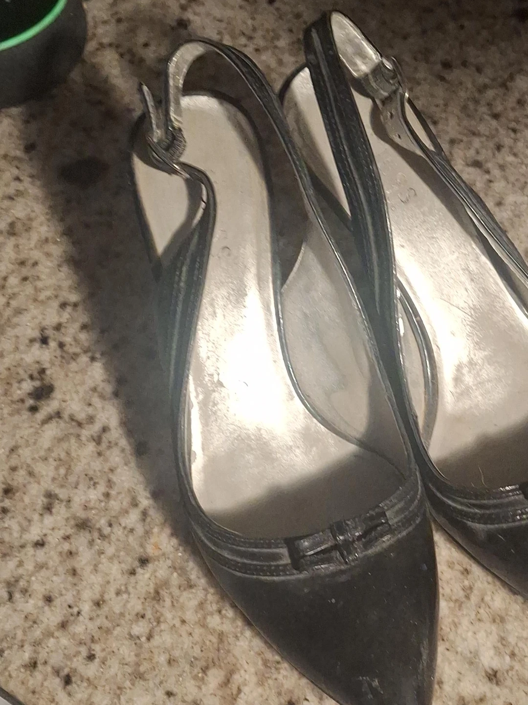 Black Slingback Heels - Guess