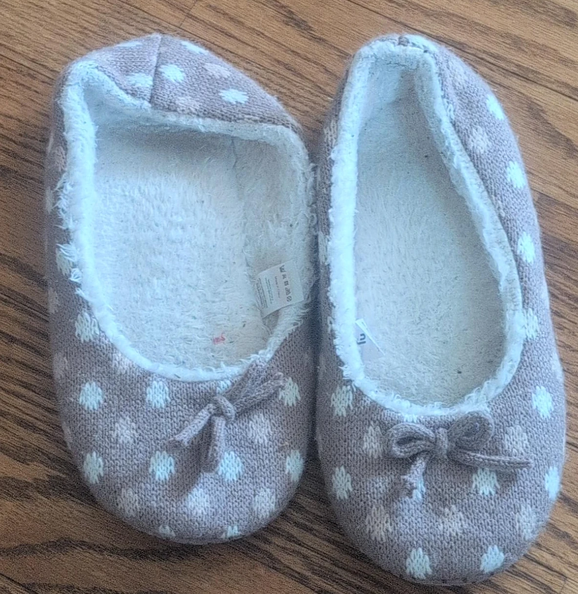 Women's Polka Dot Slippers Size S