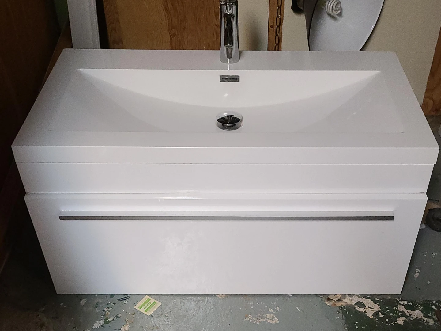 White Bathroom Vanity with Sink
