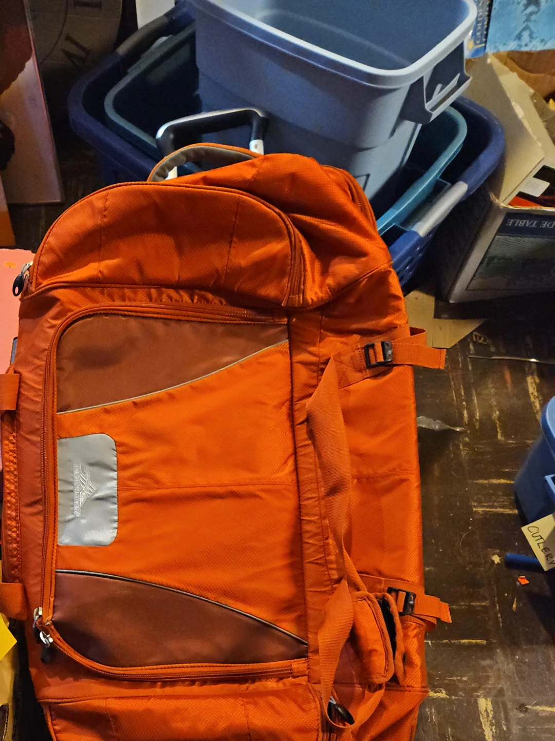 Orange High Sierra Rolling Duffel Bag Luggage