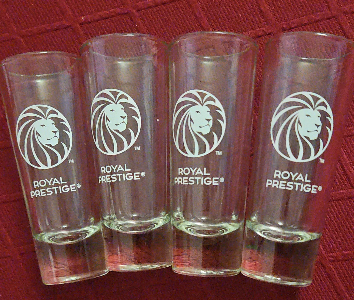 Set of 4 Royal Prestige Shot Glasses