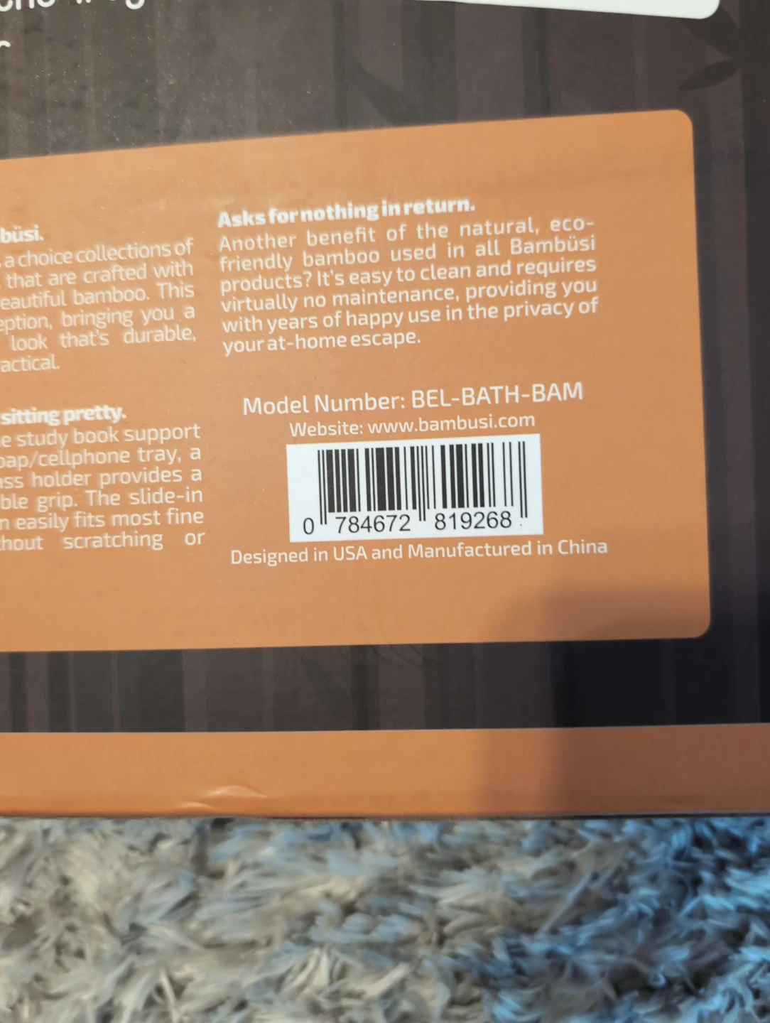 Bambusi Bathtub Caddy - Natural Eco-Friendly Bamboo - photo 2