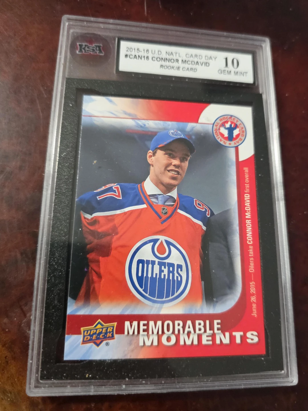 2015-16 Upper Deck Connor McDavid Rookie Card #CAN16 GEM MINT