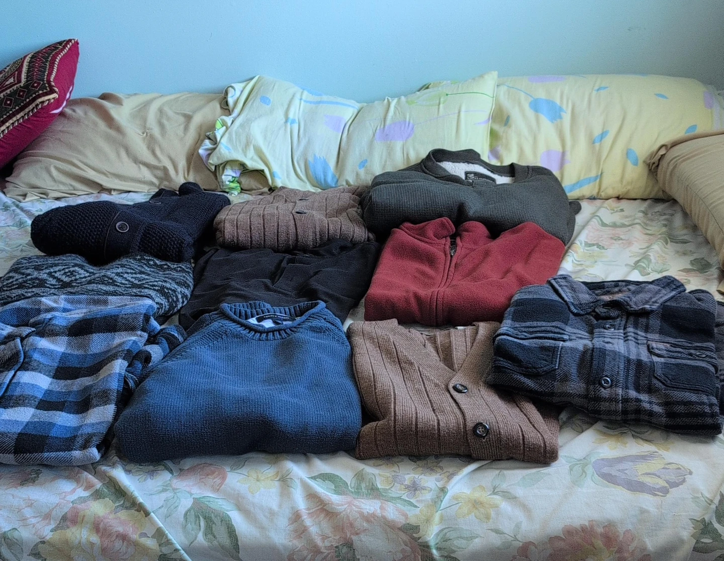 Bundle of 10 Men's Sweaters and Shirts