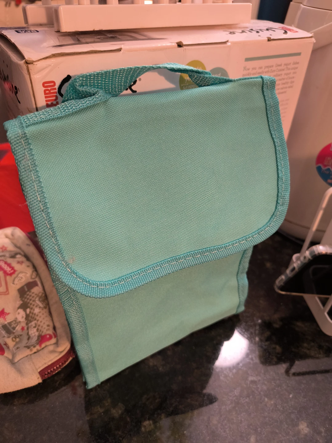 Aqua Blue Lunch Bag