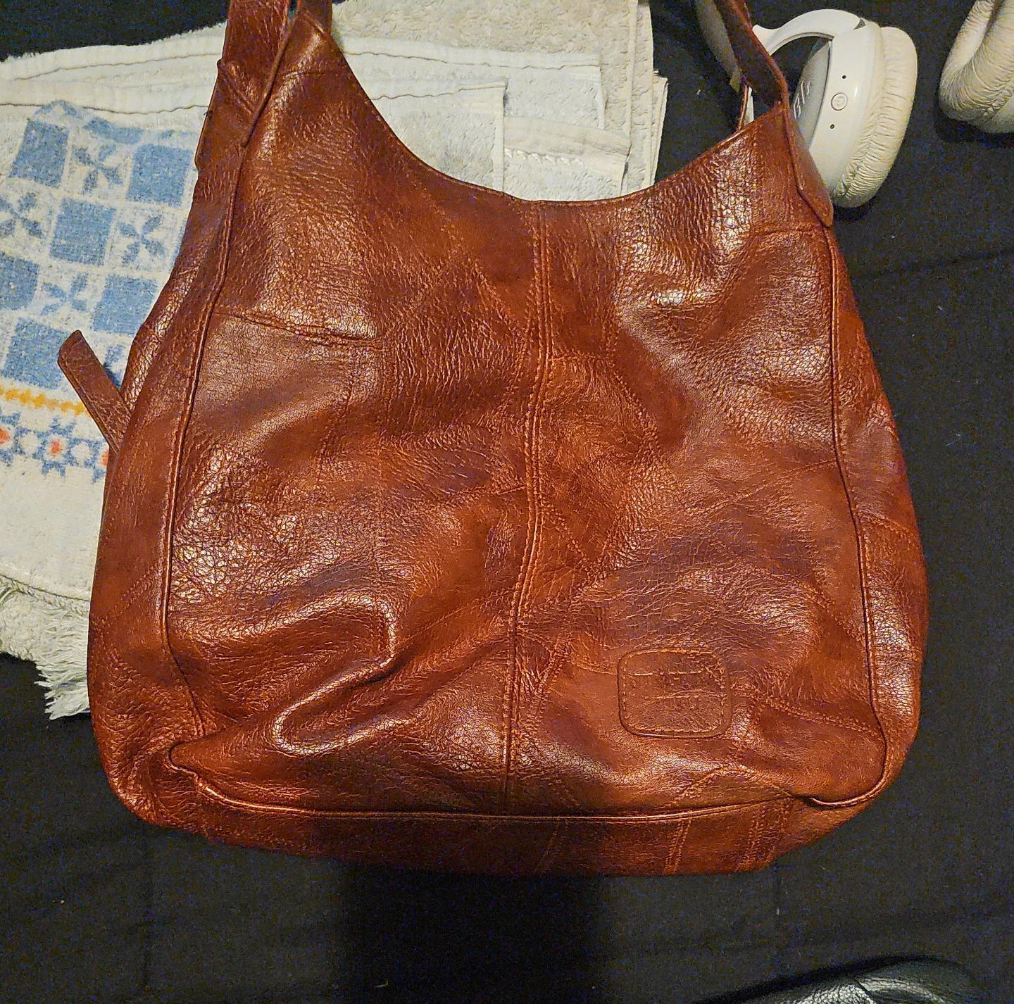 JINGPIN leather hobo bag