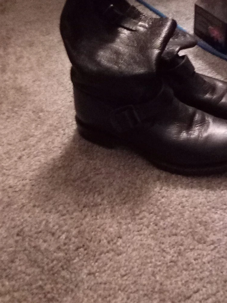 Black Leather Motorcycle Boots