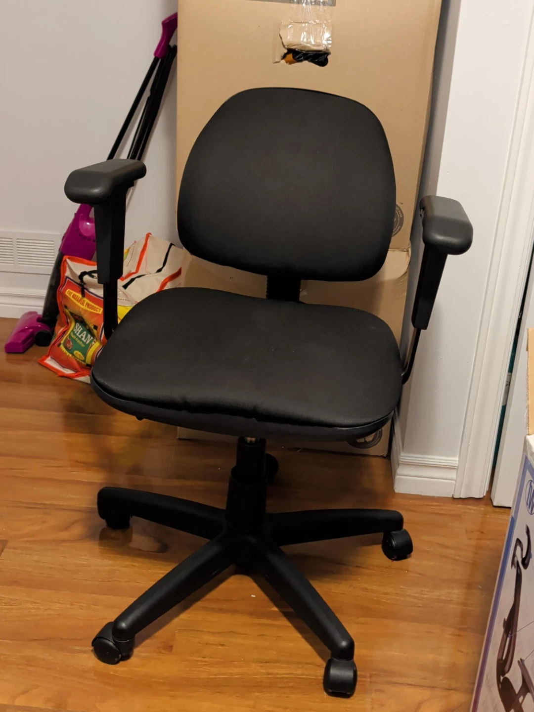 Black Office Chair with Adjustable Arms