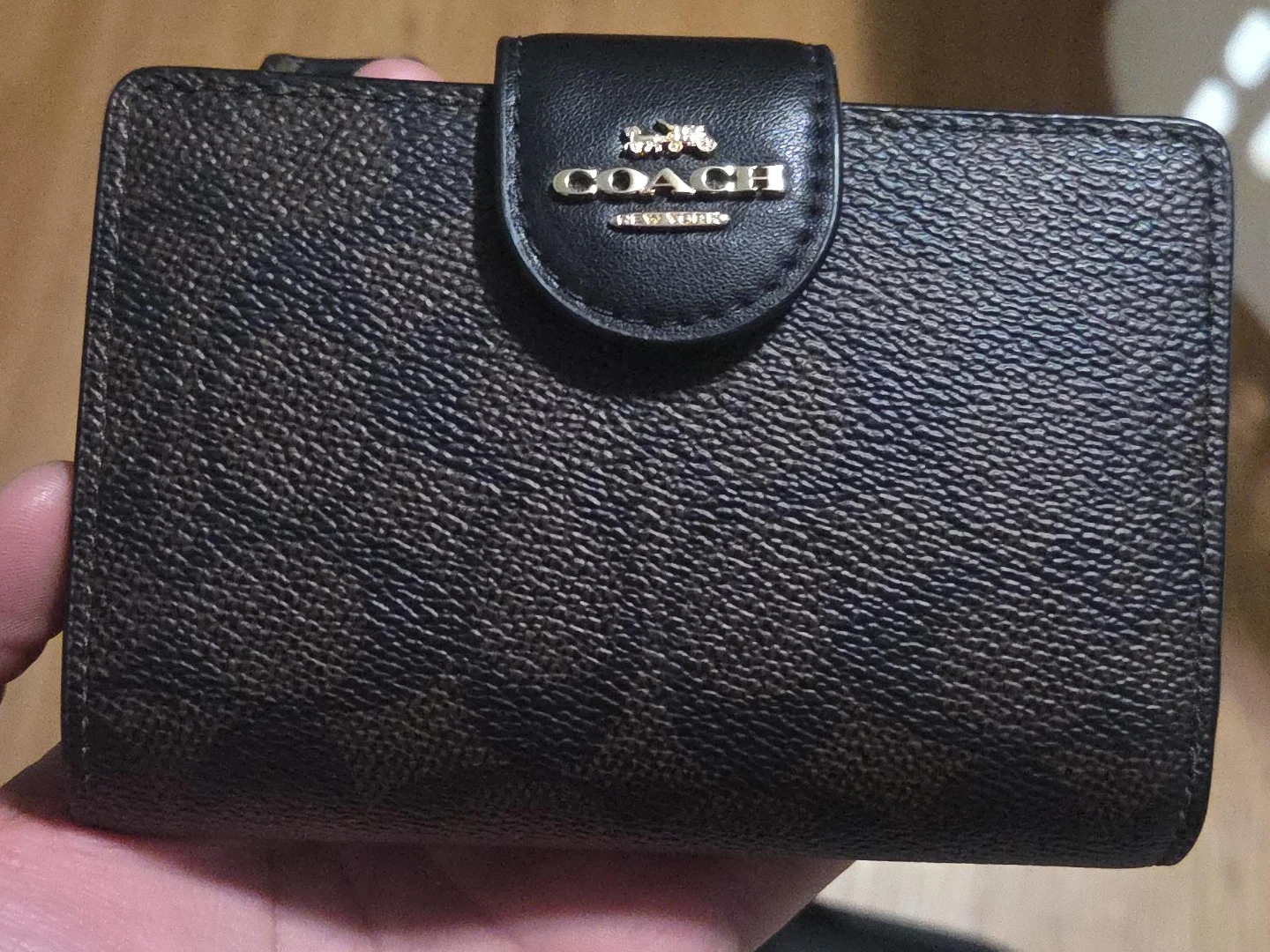 Coach Small Wallet Brown Signature